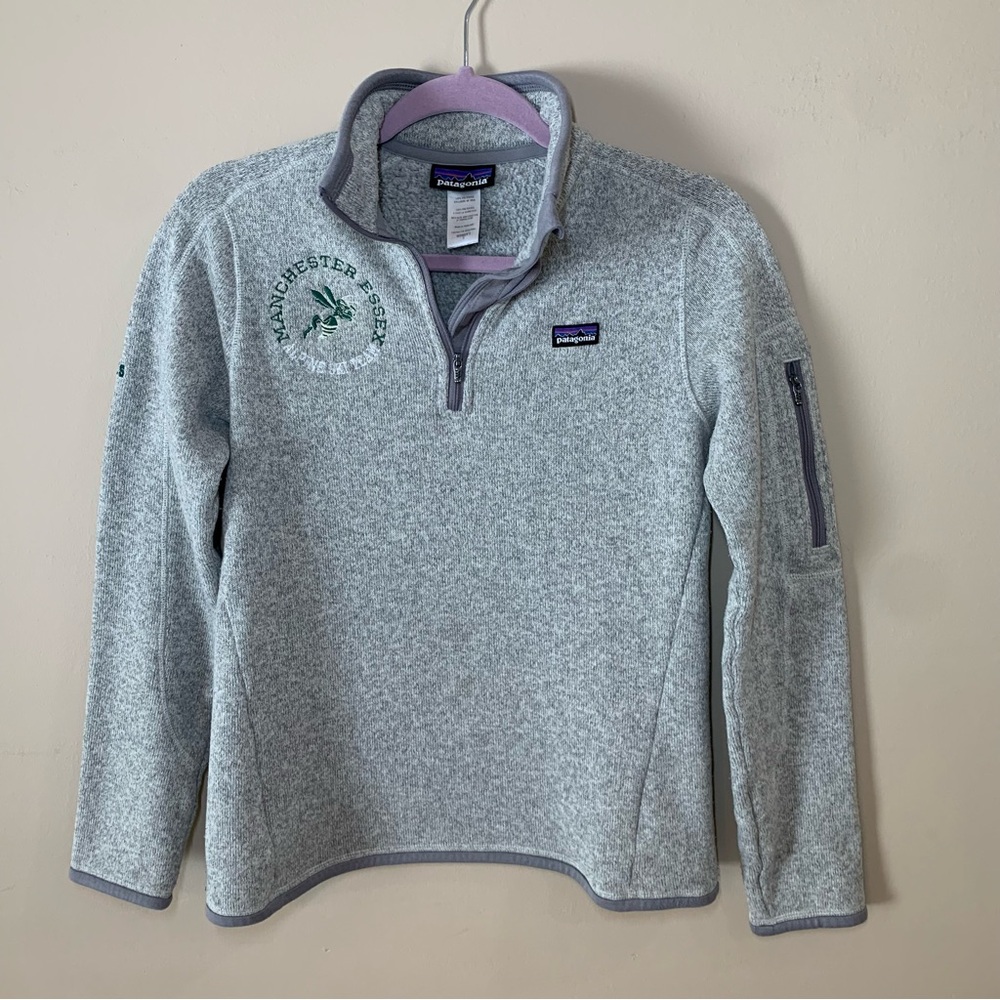 Patagonia Gray Better Sweater, Qtr Zip,Manchester Essex Alpine Ski Team,…